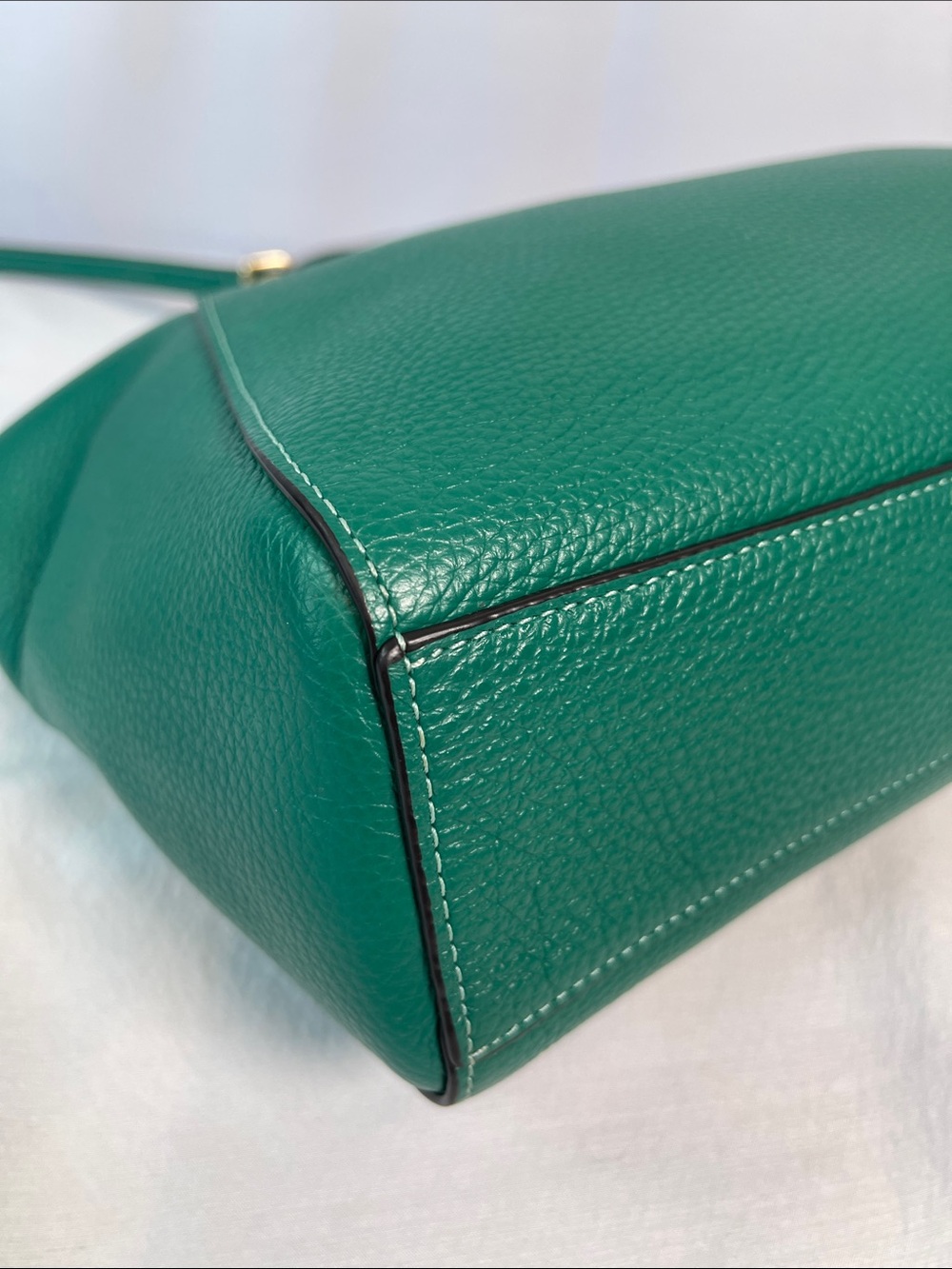 Coach E2157-79997 Prairie Satchel Green Pebble Leather Crossbody Bag - Picture 9 of 14